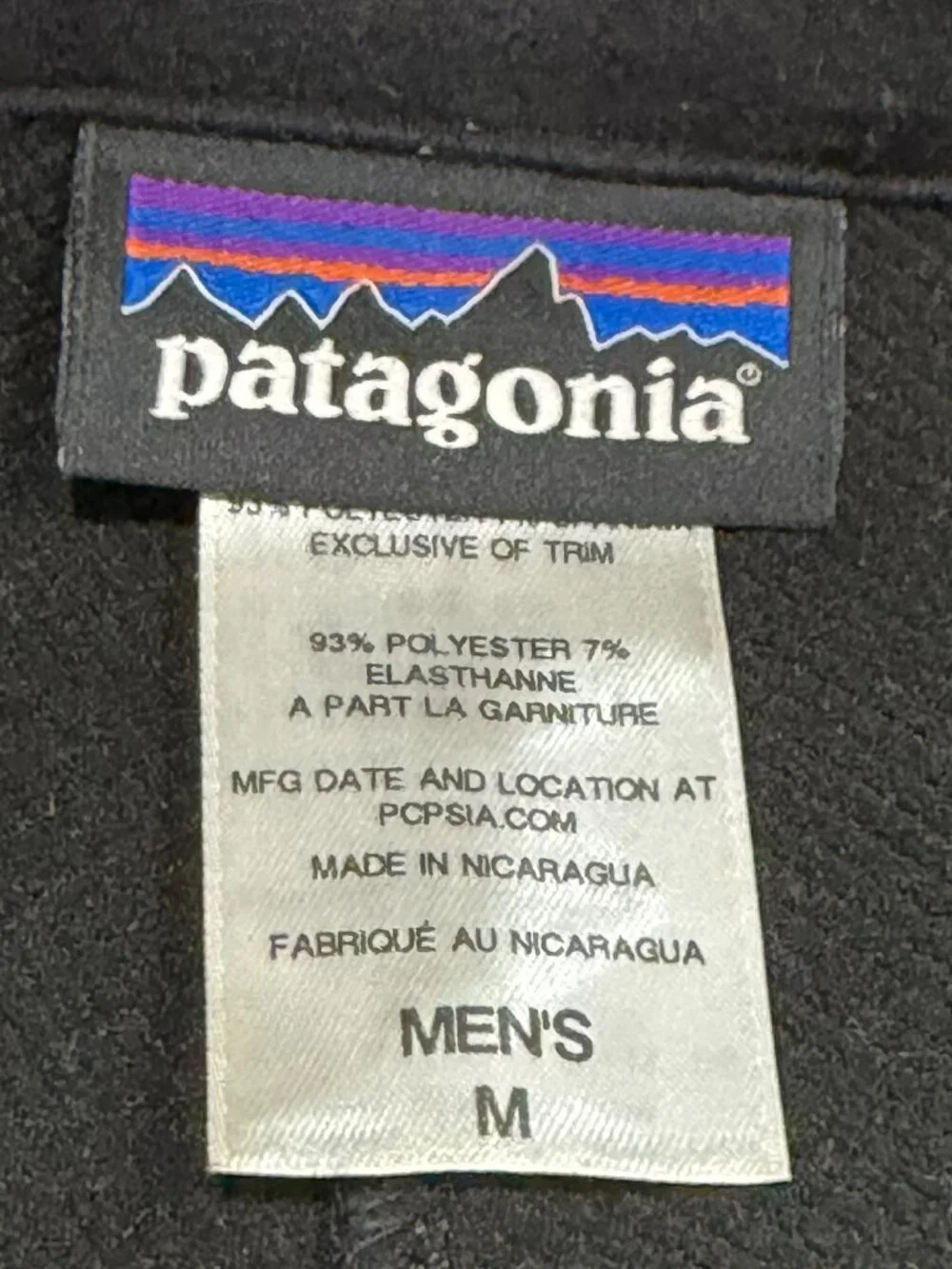 Patagonia Polartec Black Full Zip Soft Shell Vest Medium Winter Outdoor Hiking